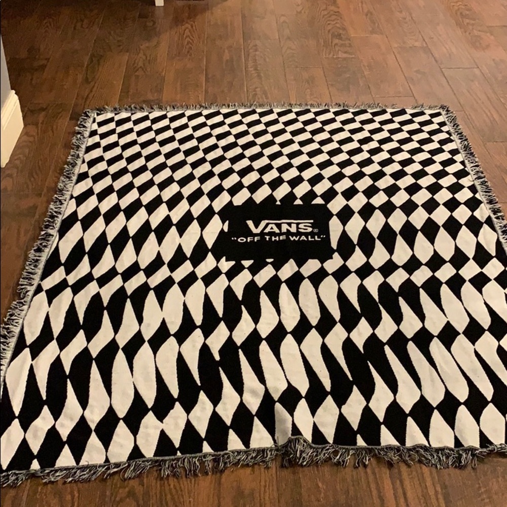 Vans Black and White Checkerboard Throw Blanket